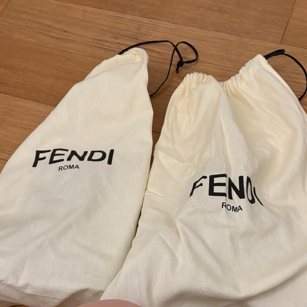 Fendi Force Women’s Chelsea Boots with Ivory Fendi Dust Bags